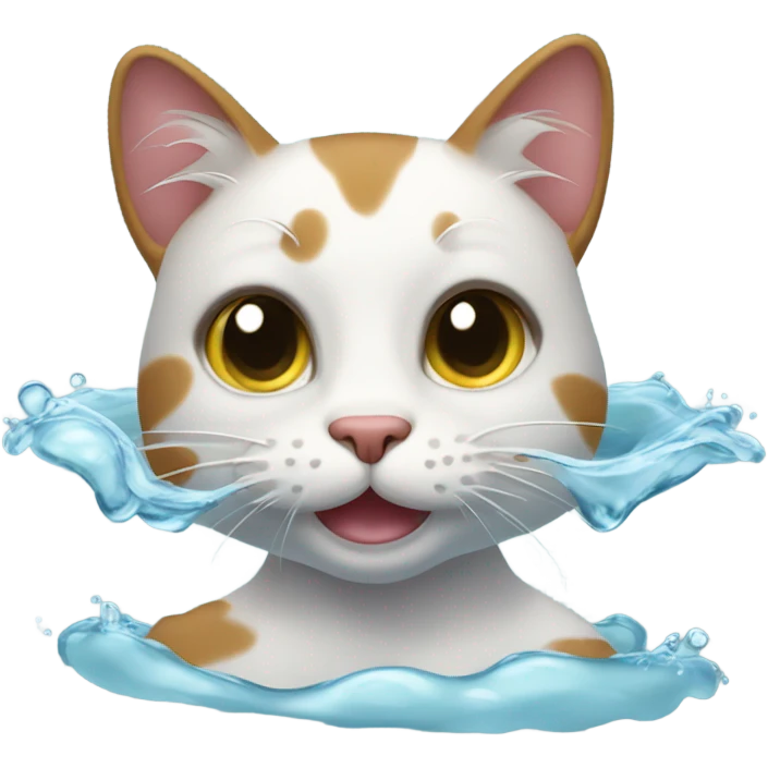 swimming cat  emoji