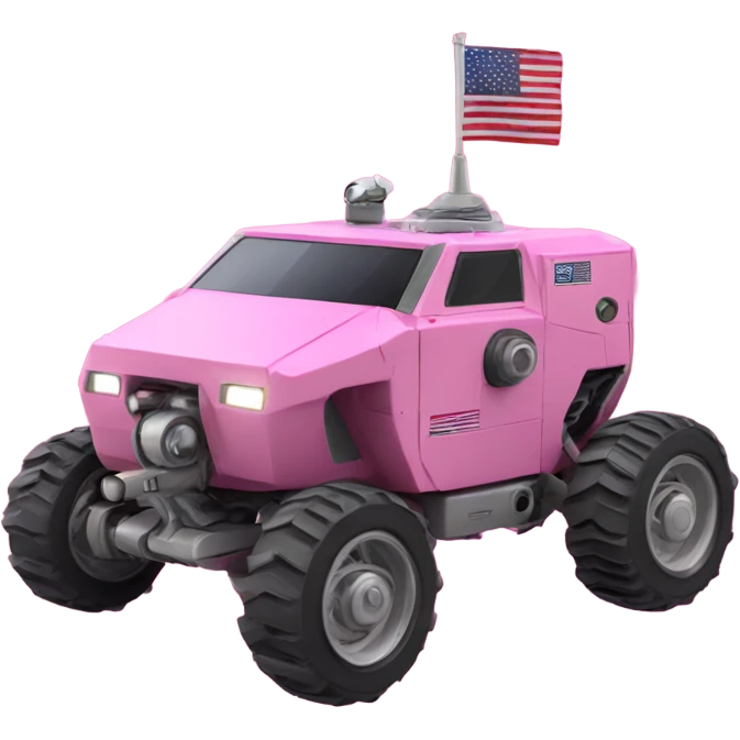 moon rover in strong pink color emoji