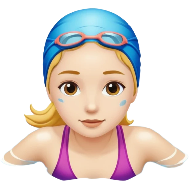 girl swim in the pool emoji