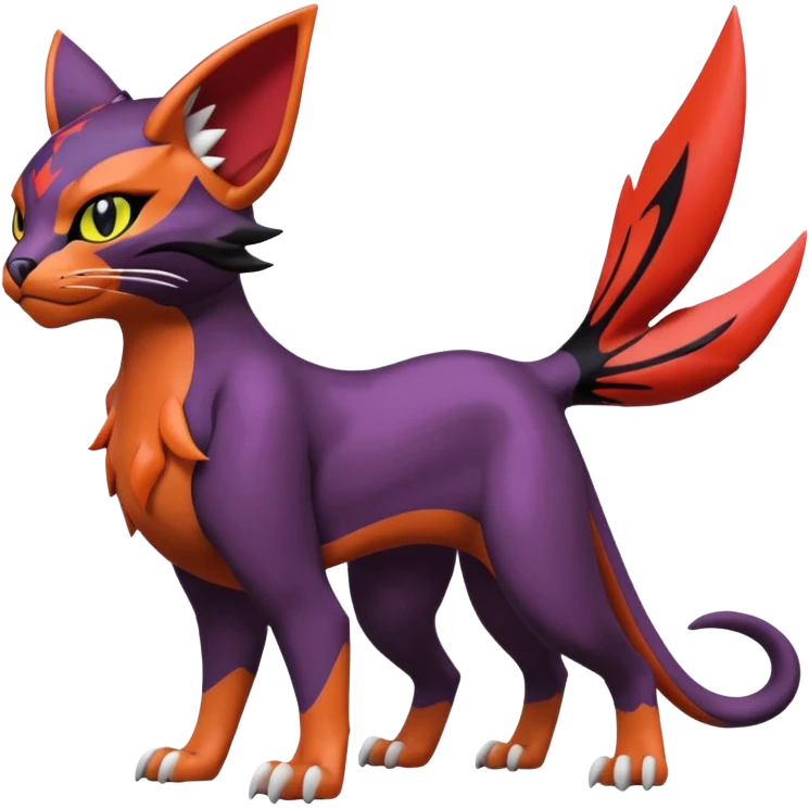 Liepard-Noivern-Litten-Sprigatito-Pokémon-fusion-creature (full body) emoji