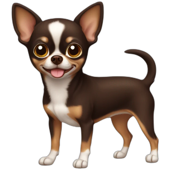 dark brown chihuahua emoji