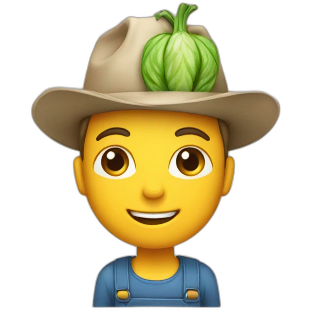 farm on vegetable in hand emoji