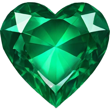 Heart shaped emerald diamond  emoji