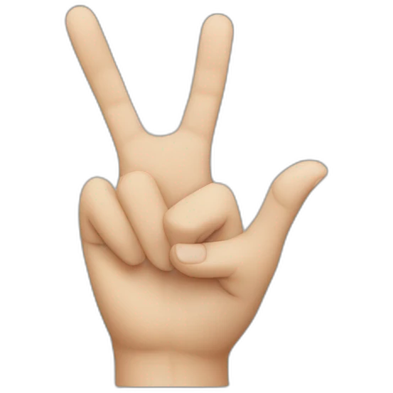 white woman up two fingers emoji