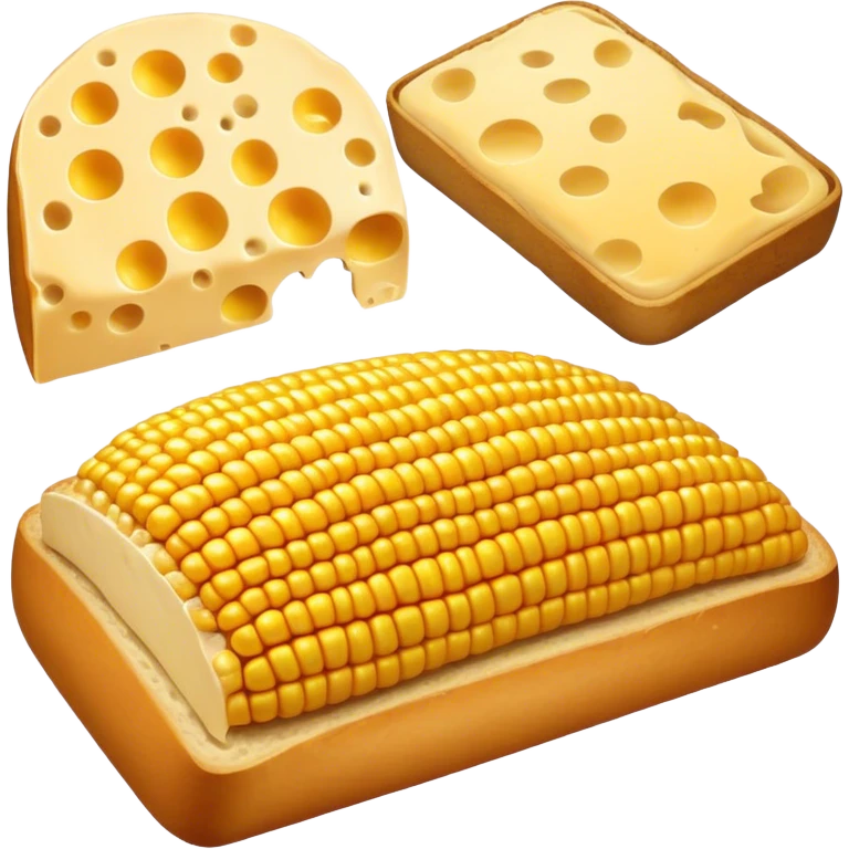 corn cheese and bread emoji