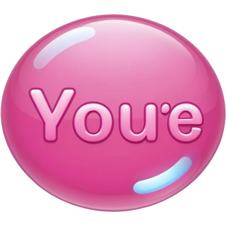 “You’re Done” in pink bubble letters  emoji