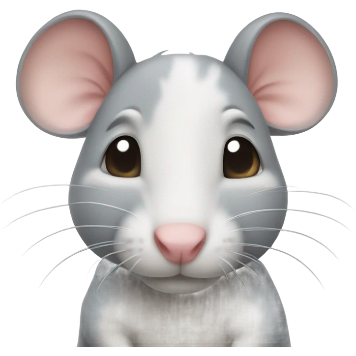 cute white and gray rat emoji