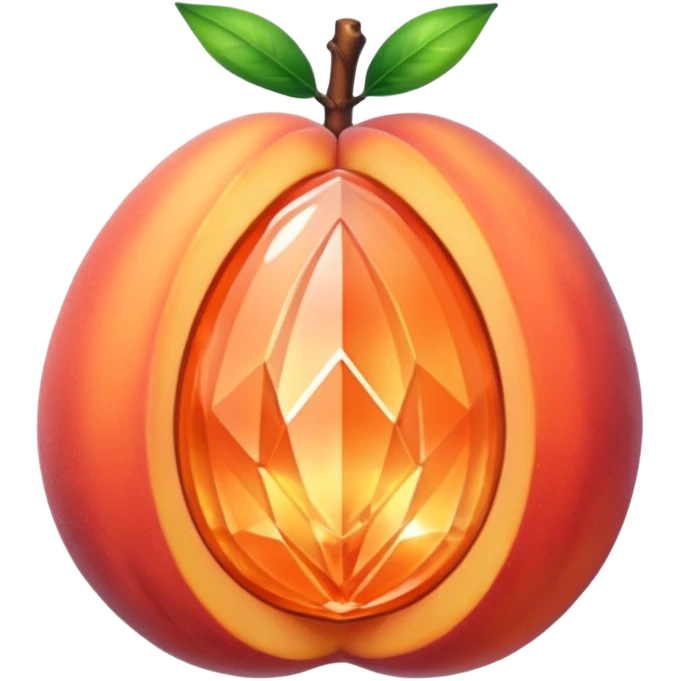 glowing peach crystal hybrid artifact emoji