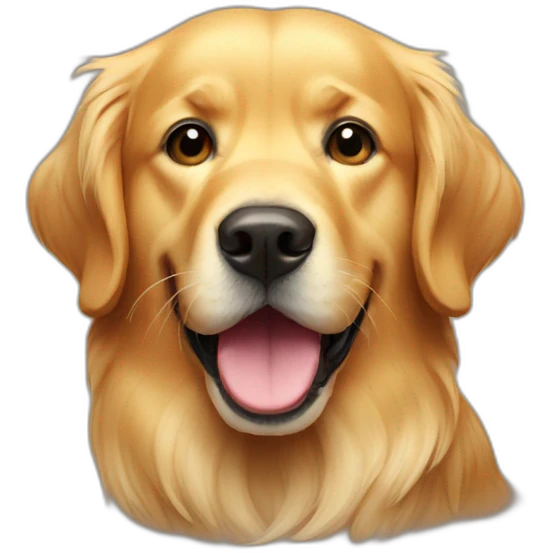 golden retriever with mustache emoji