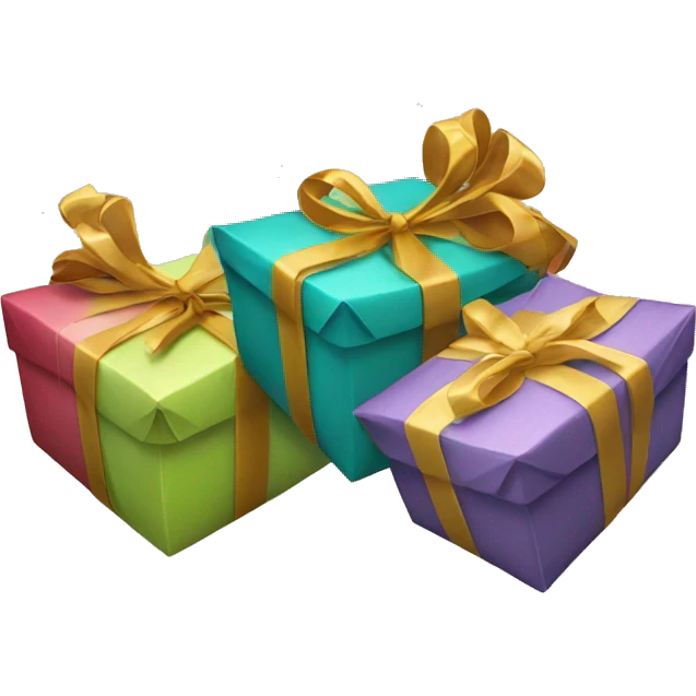 Two gift packages emoji