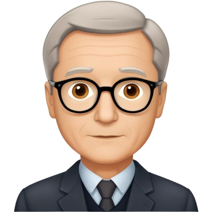 portrait of Hartmut Rosa, famous German sociologist, no glasses, short hair, friendly expression emoji