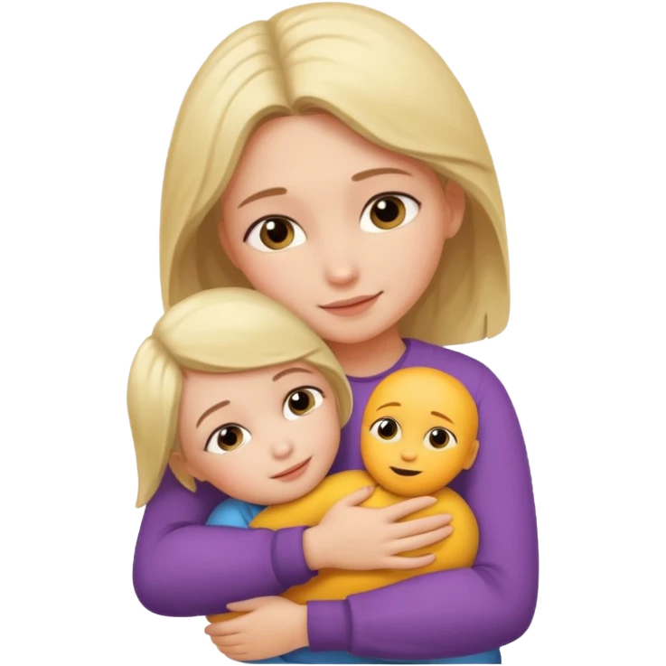 Girl falling on child emoji