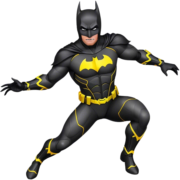 black Batman suit partying emoji