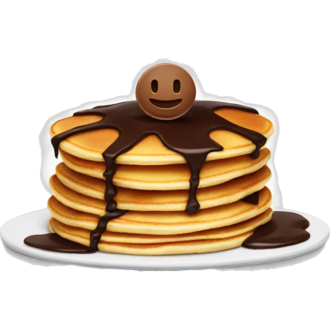 Pancakes with chocolate emoji