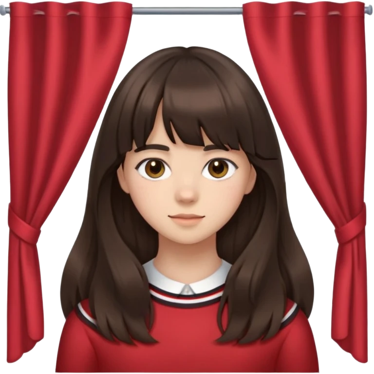 Make 3 15-year-old girls, the first one with straight brown hair and bangs, the second one with wavy brown hair and curtain bangs, and the last one with black hair. emoji