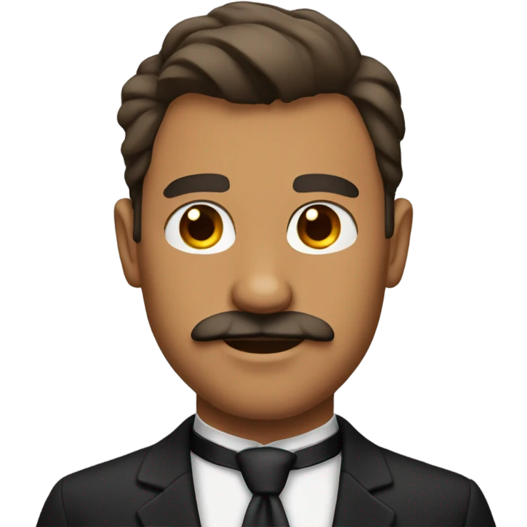 man in tux tan skin and mustache  emoji