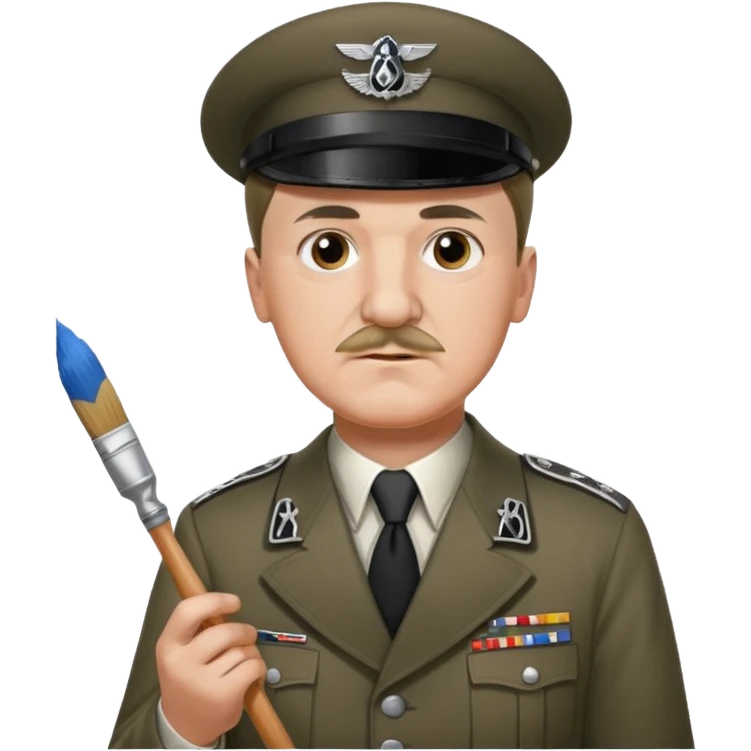  hitler working as a painter emoji