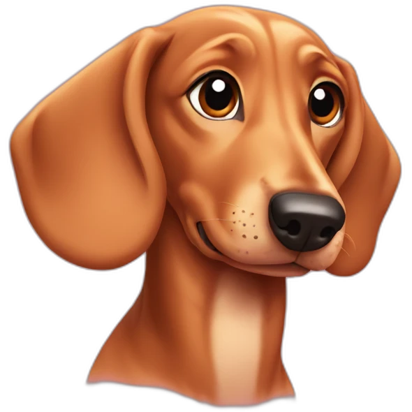 Dashchund in love  emoji