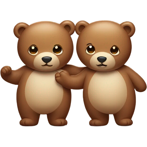 two couple bear emoji