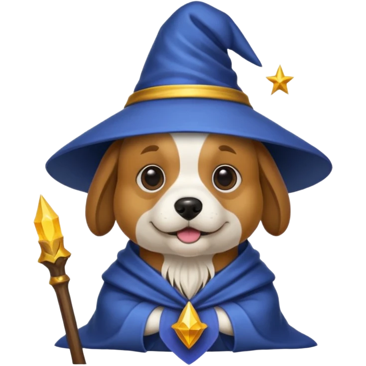 Dog wizard emoji