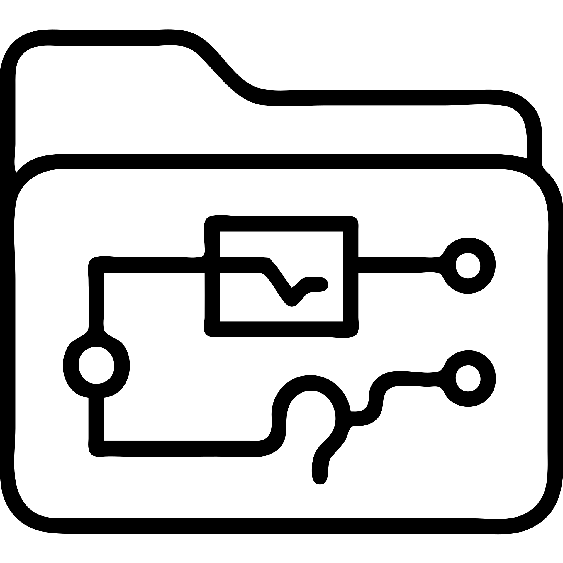 outlined folder icon with electric parts, no fill, clear lines for components emoji