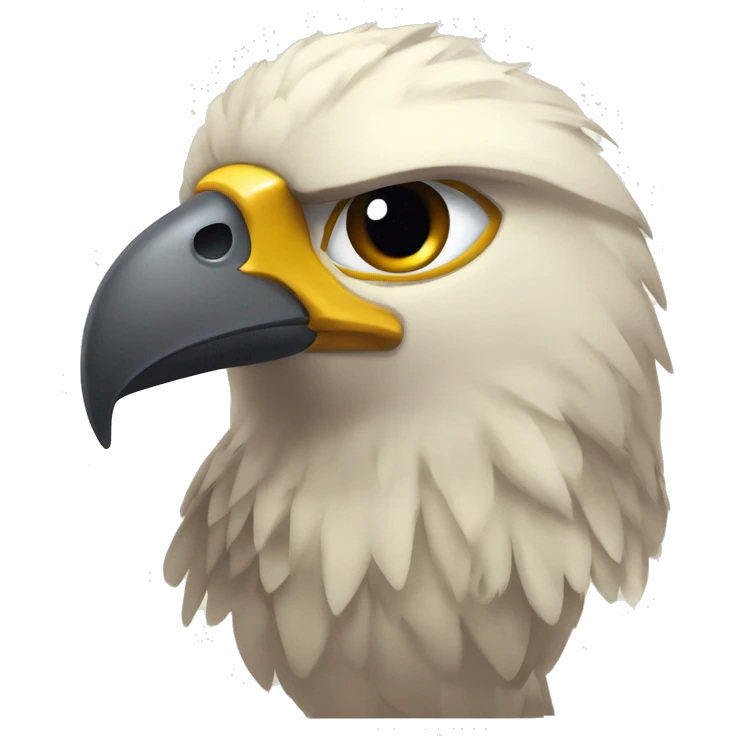 aguia com coração no olho emoji