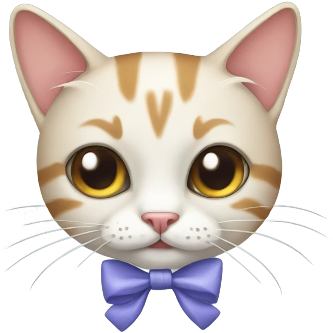 Cat with a bow emoji