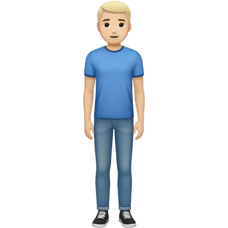 ligth man casual wear full body emoji