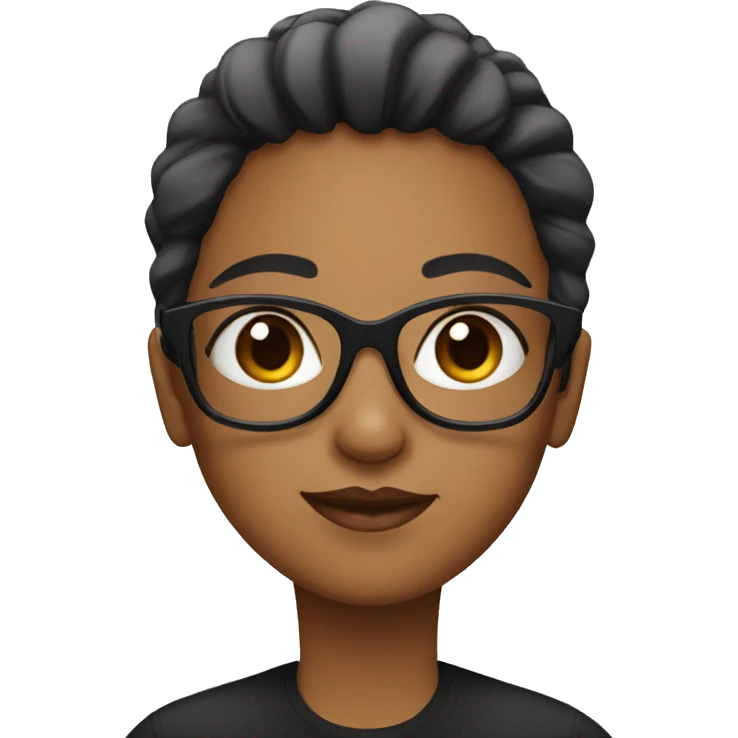 girl with black glasses  emoji