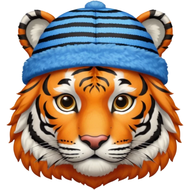blue hat tiger emoji