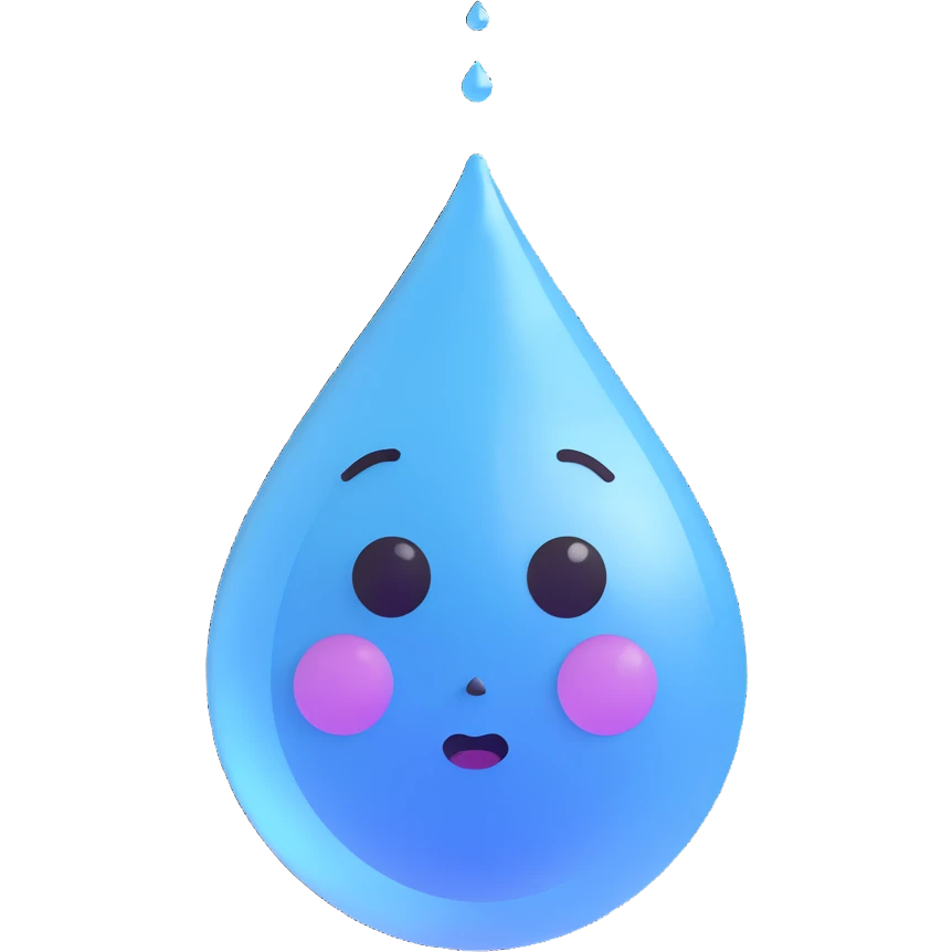 sad water droplet emoji