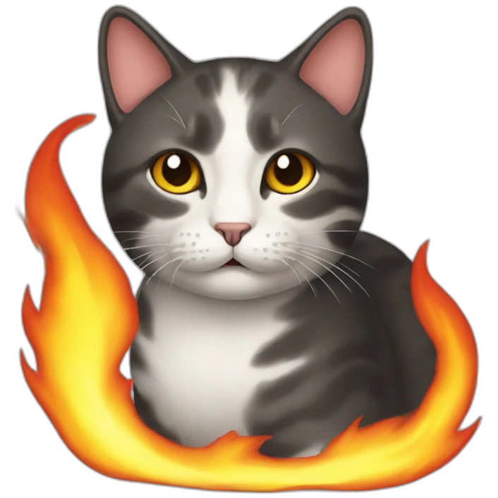 cat-fire emoji