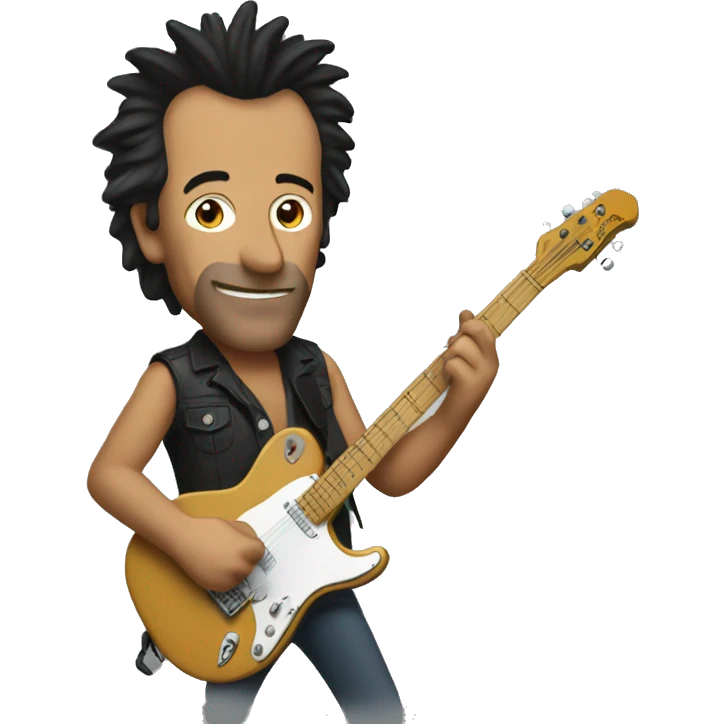 Springsteen playing guitar emoji