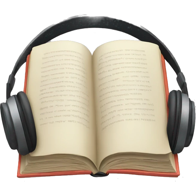 book and headphones emoji