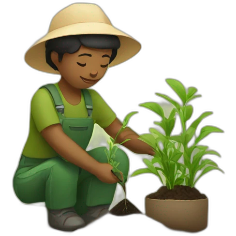 nature activist planting emoji