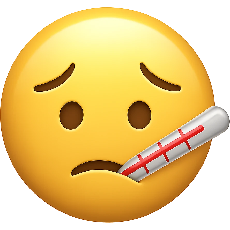face with medical thermometer emoji emoji