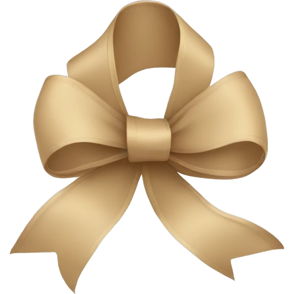 beige ribbon emoji