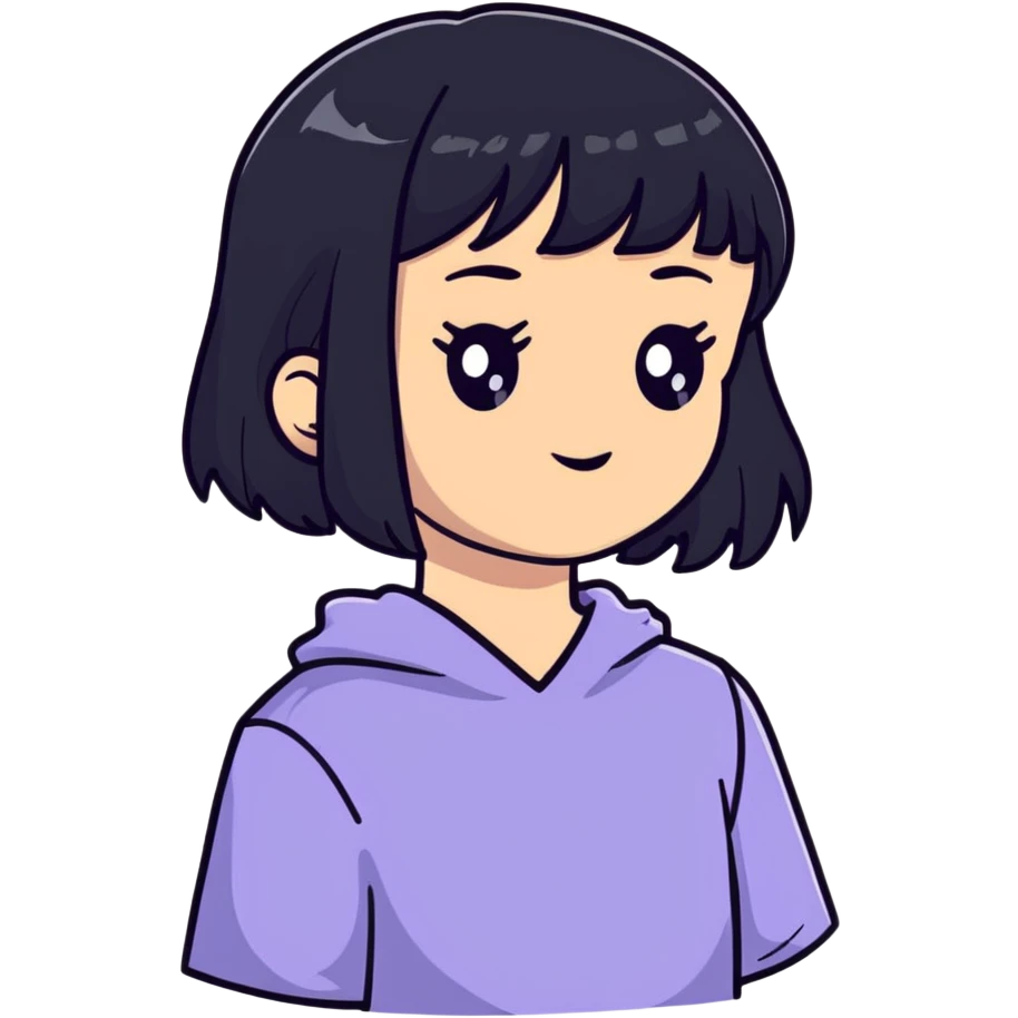 black hair girl  emoji