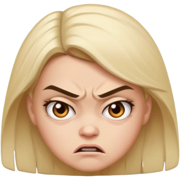 A girl mad emoji