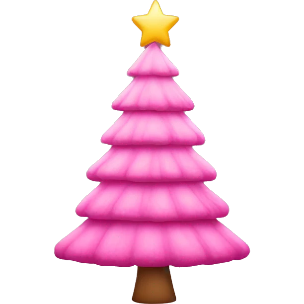 pink christmas tree  emoji