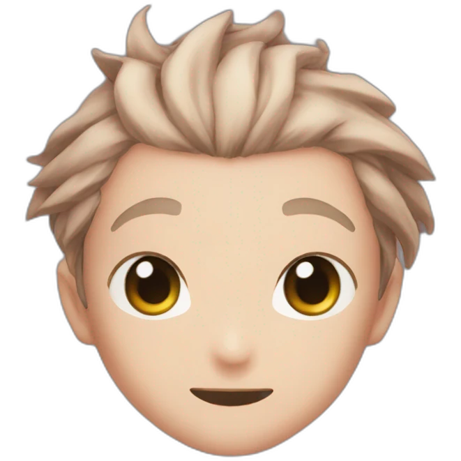 Tanjiro kamado from demon slayer anime emoji
