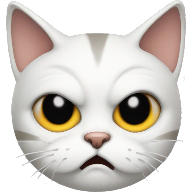 
angry cat, eyes closed, steam from nose emoji