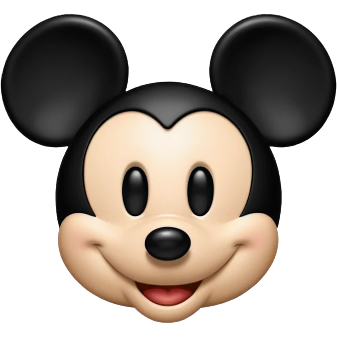 mickey mouse head black emoji