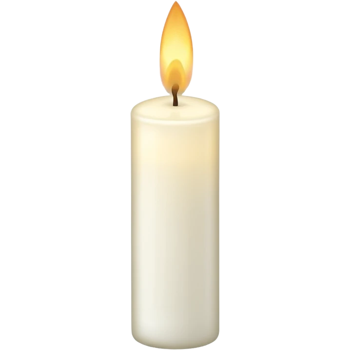 white thin candle emoji