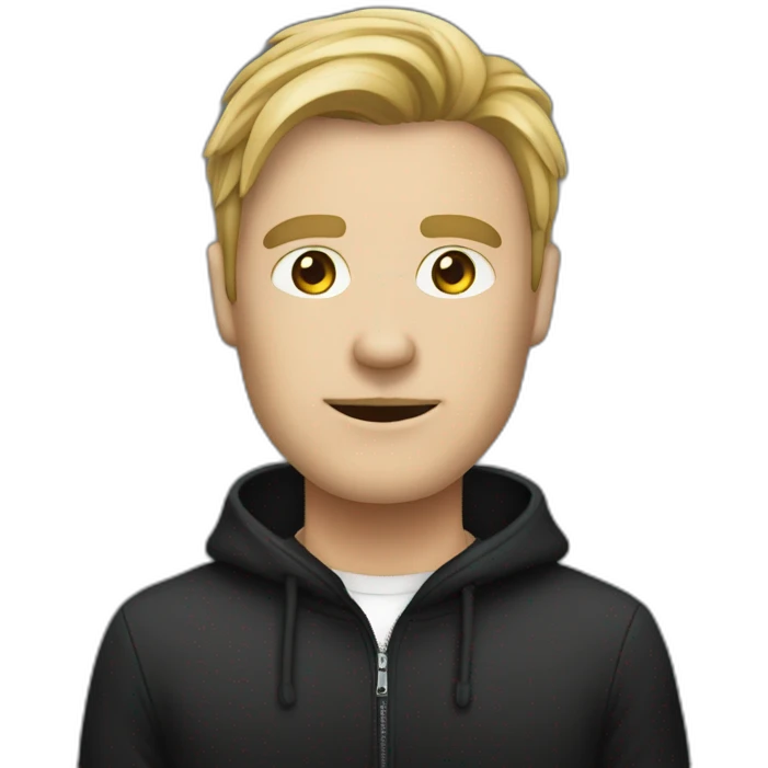 a white hacker using a computer to hack someone wearing black clothes emoji