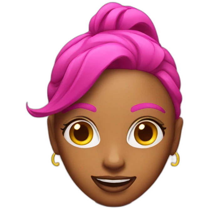 pink and yellow zumba girl emoji