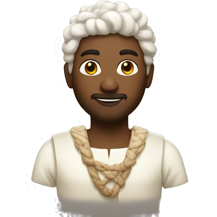 Adam wears white prehistoric clothes emoji