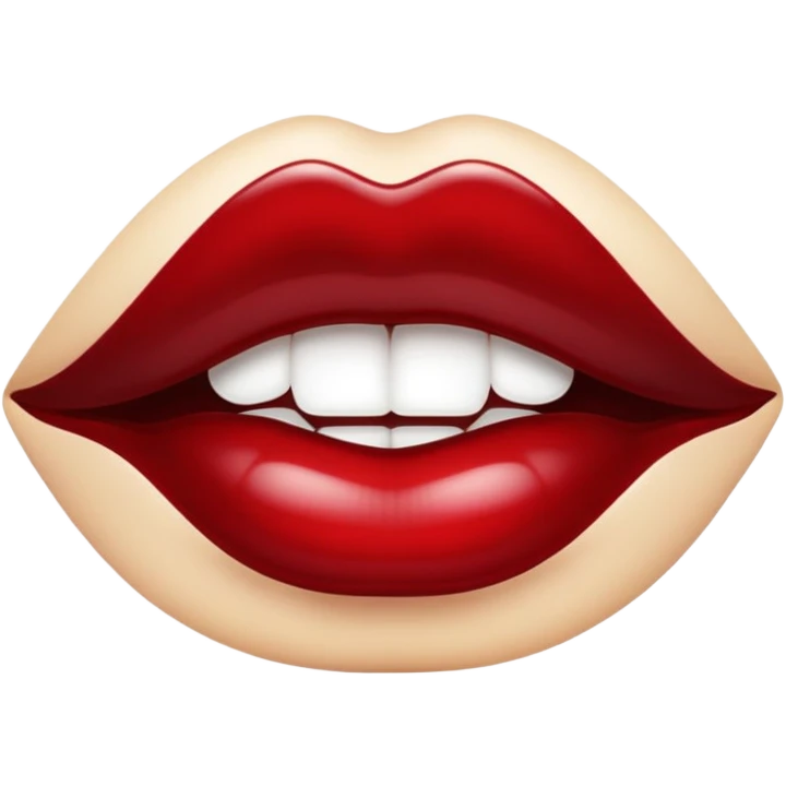 dark red lips emoji