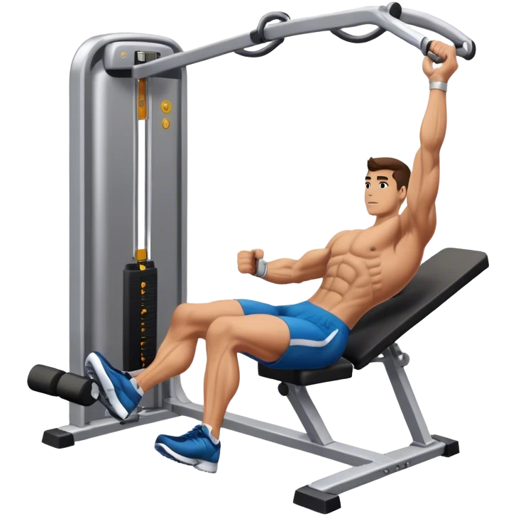 guy leg-side-raise-cable-machine exercise emoji