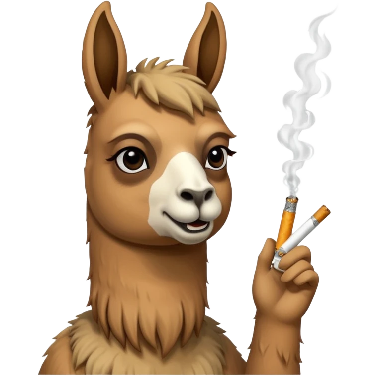 Llama smoking weed and doing molly emoji
